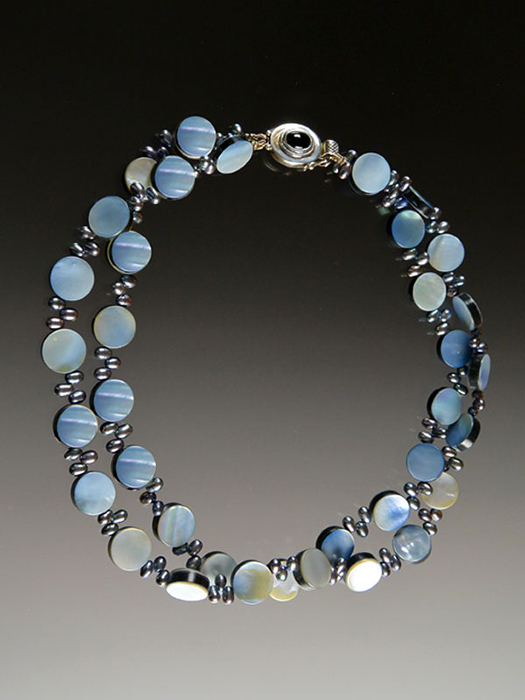 Bess Heitner:  Mother of Pearl & Freshwater Pearl Necklace | Rendezvous Gallery