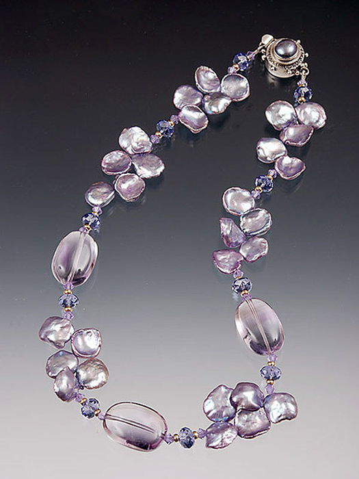 Bess Heitner: Bess Heitner: Freshwater Pearl & Amethyst Necklace | Rendezvous Gallery