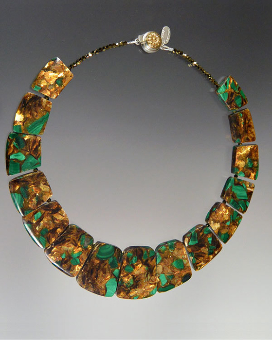 Bess Heitner: Malachite Copper Collar | Rendezvous Gallery