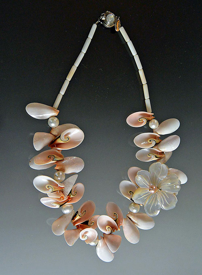 Bess Heitner: Aloha Mother of Pearl Statement Necklace | Rendezvous Gallery