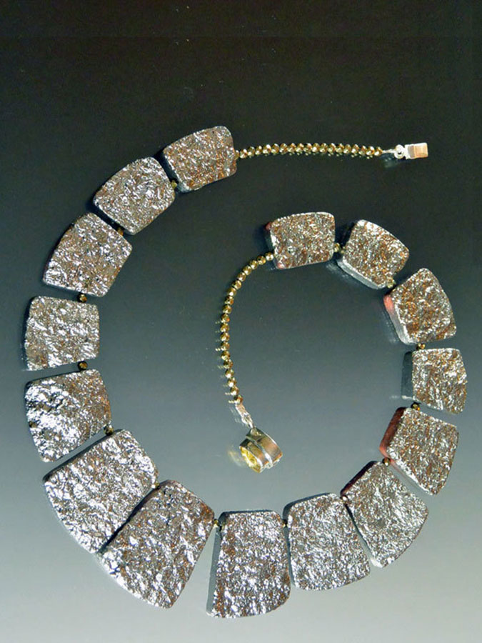 Bess Heitner: Raw Crystal-Plated Jasper Necklace | Rendezvous Gallery