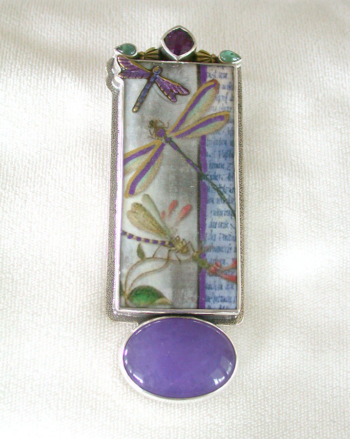 Amy Kahn Russell Online Trunk Show: Amethyst, Handmade Art Tile and Agate Pin/Pendant | Rendezvous Gallery