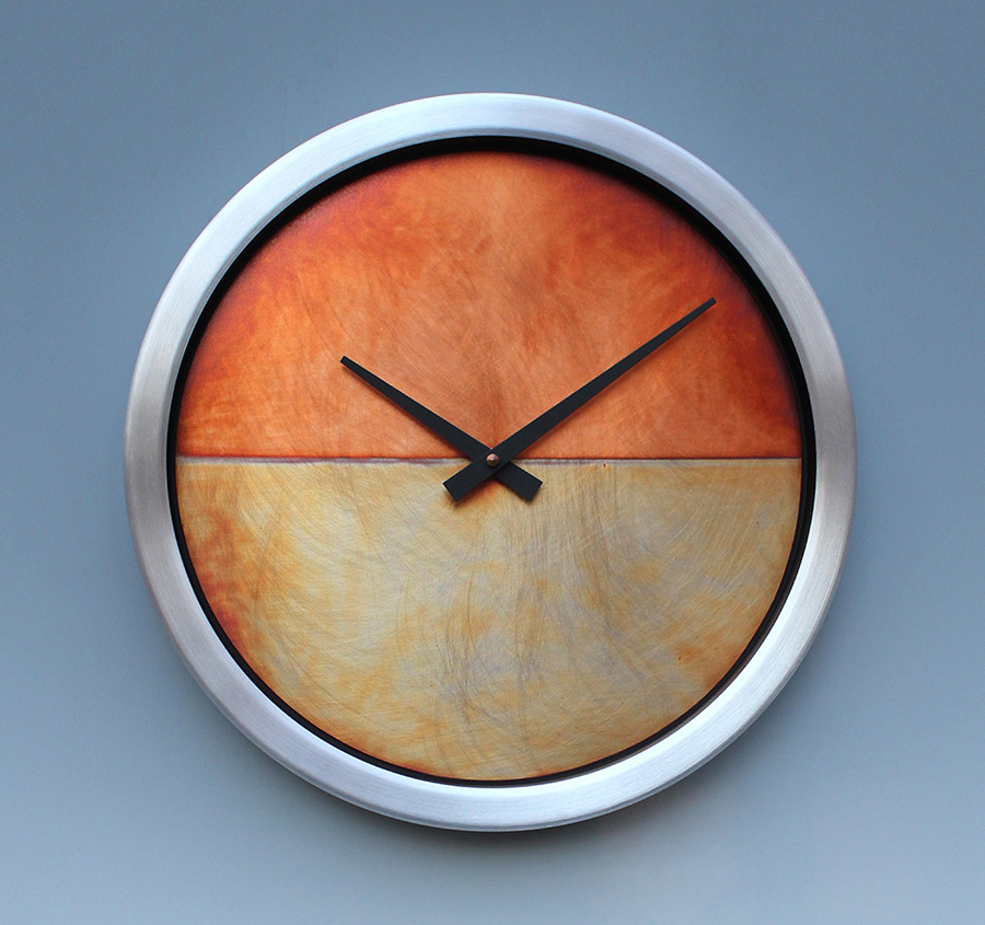Leonie Lacouette: Nate (Copper/Aluminum) Wall Clock | Rendezvous Gallery
