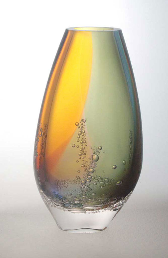 Blodgett Glass: Teardrop Small Mouth Vase | Rendezvous Gallery