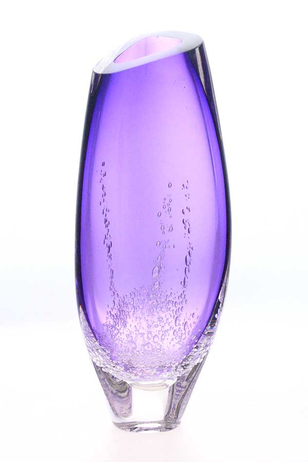 Large Triangular Vase by Blodgett Glass | Rendezvous Gallery