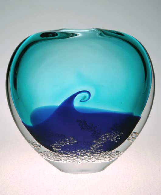 Midnight Wave Vase by Blodgett Glass | Rendezvous Gallery