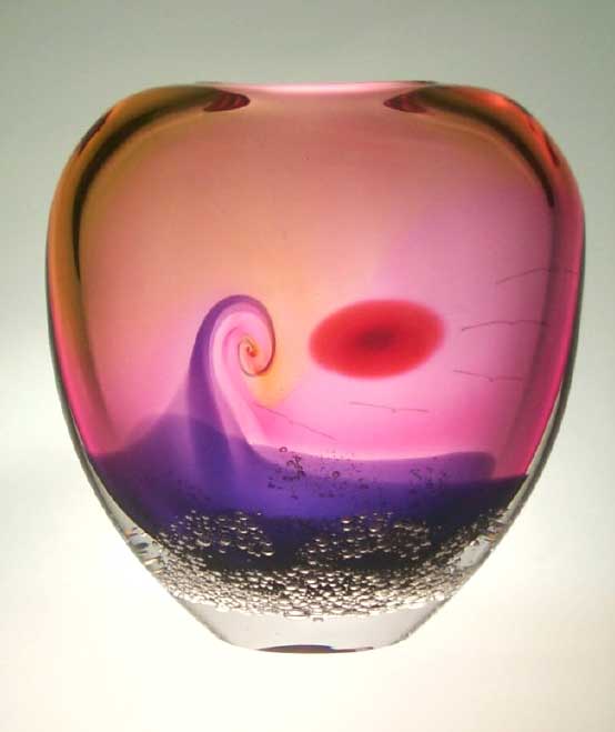 Blodgett Glass: Sunset Wave Vase | Rendezvous Gallery
