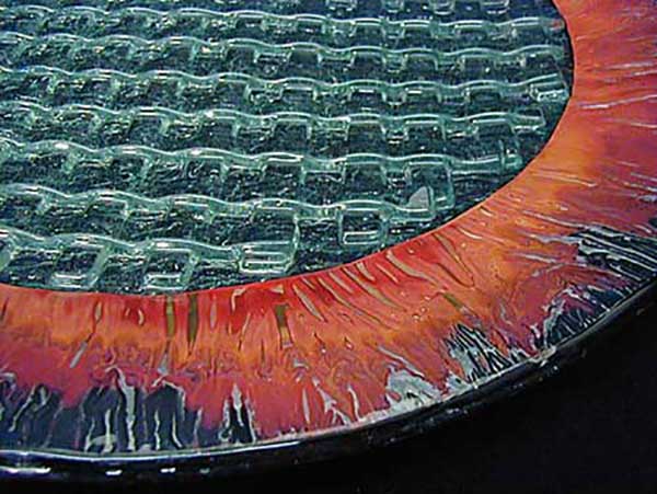Charlton Glass: Round Fused Weave Platter | Rendezvous Gallery