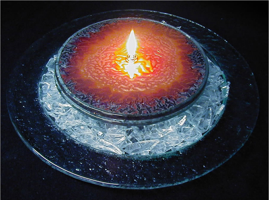 Charlton Glass: Round Oil Lamp | Rendezvous Gallery