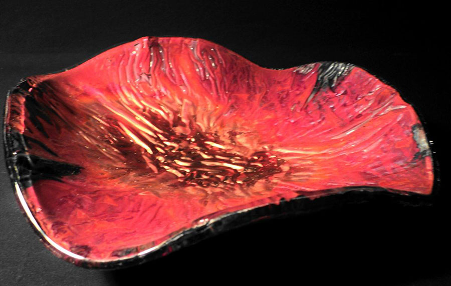 Charlton Glass: Small Fluted Bowl by J Moilanen Studio | Rendezvous Gallery