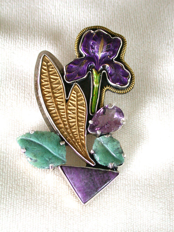 Amy Kahn Russell Online Trunk Show: Enamel, Amethyst, Sugilite and Jade Pin/Pendant | Rendezvous Gallery